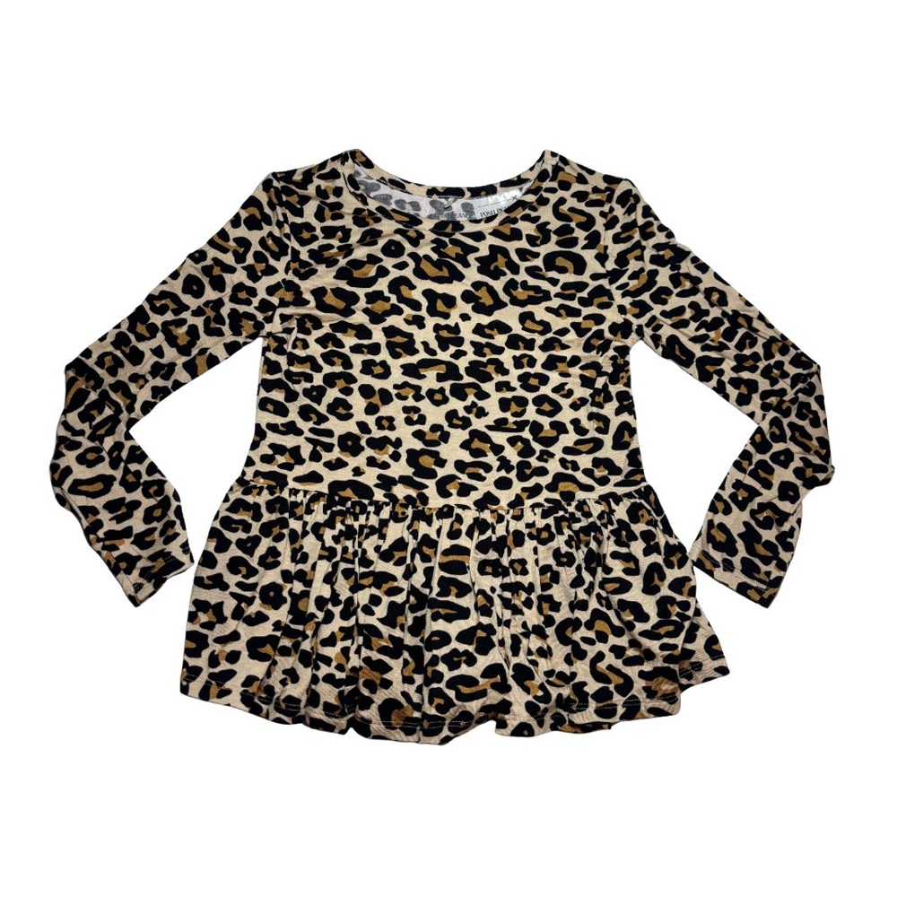 Leopard Print Kids Long Sleeve Top